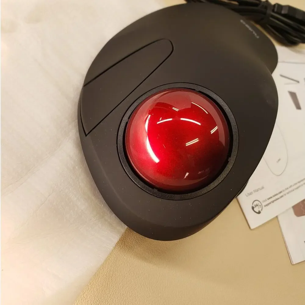 Nulea M505 Wireless Ergonomic Trackball Mouse, Rechargeable, Bluetooth or USB
